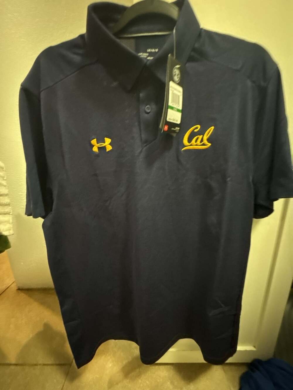 Under Armour California Golden Bears Cal Men's Polo Shirt Navy Large